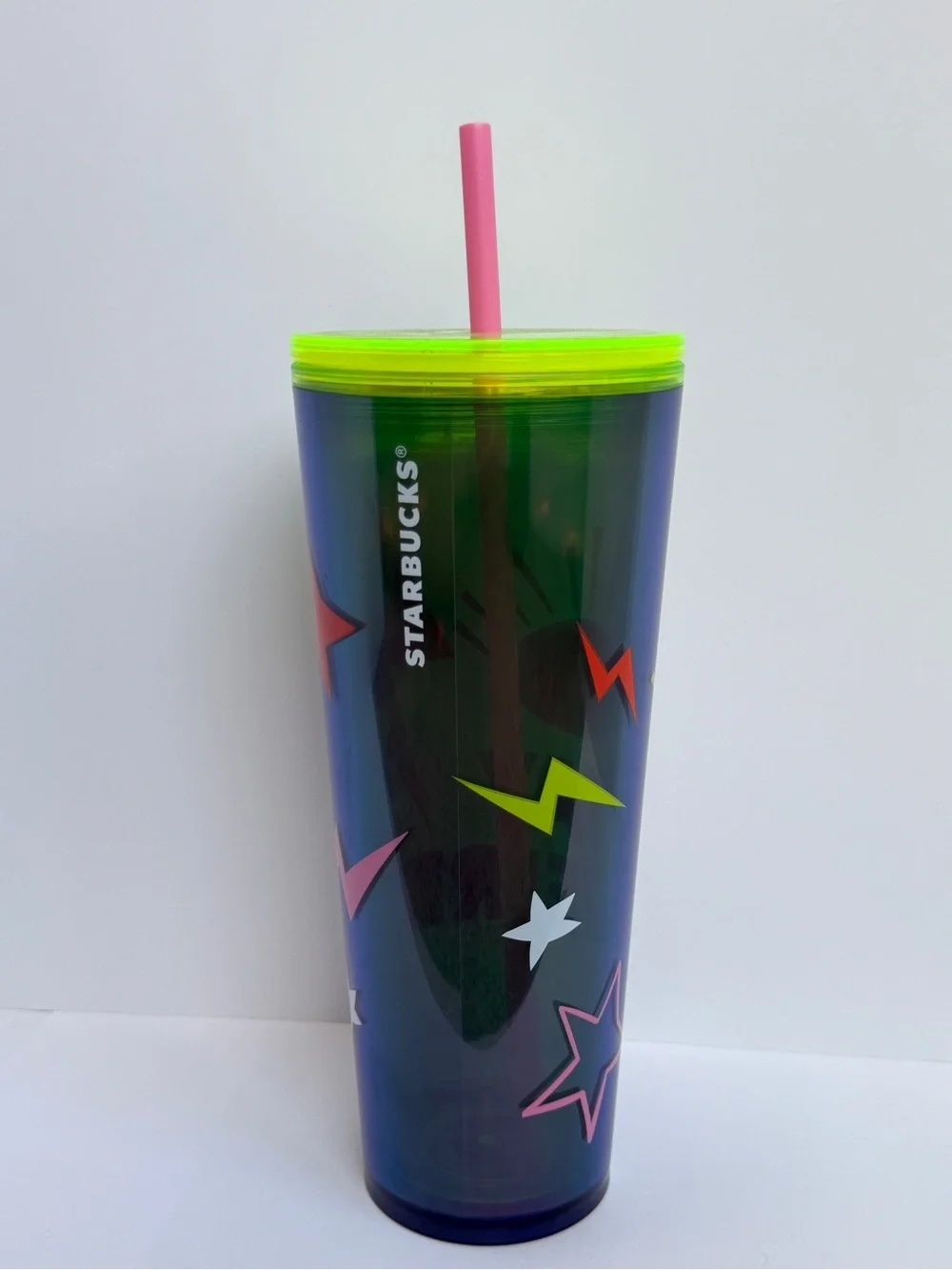 Starbucks Stay Weird Neon Tumbler Cup - Pink & Lime